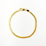 Load image into Gallery viewer, 290J02RUMBABR. 14K Solid Gold Flat Snake Bracelet