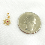 Load image into Gallery viewer, 14K Solid Gold Diamond Star Charm. GDP431
