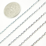 Load image into Gallery viewer, Black Rhodium 925 Sterling Silver Diamond Cut Rolo Chain. X4SBDC
