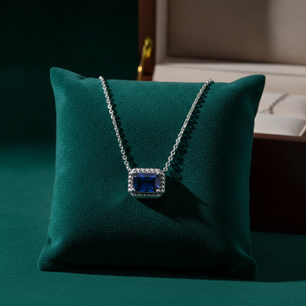 CN97471-7X5. 14K Solid Gold Octagon Gemstone Fancy Tiny Necklace