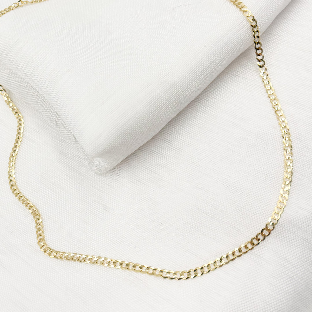 060R13FG1T2A9L001. 14K Solid Gold Cuban Curb Chain