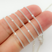 Silver Marina Link and Curb Link Chain