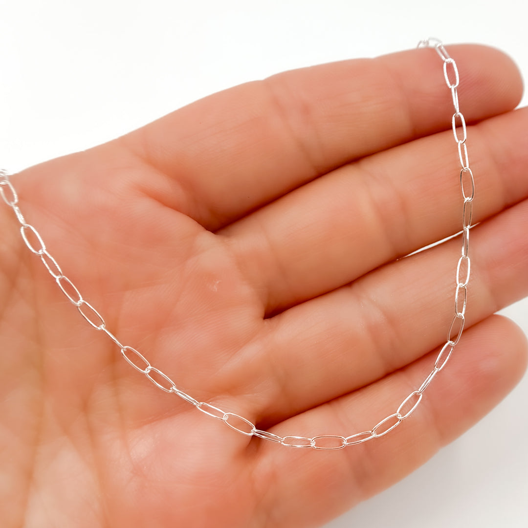 Buy Sterling Silver Smooth Paperclip Necklace