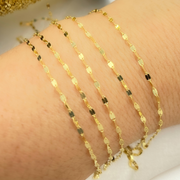 14k Gold Flat Marina Link Chain