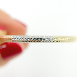 Load image into Gallery viewer, GER66. 14K Gold Tri-Color Hoop Earrings with Engraved Tornado Design