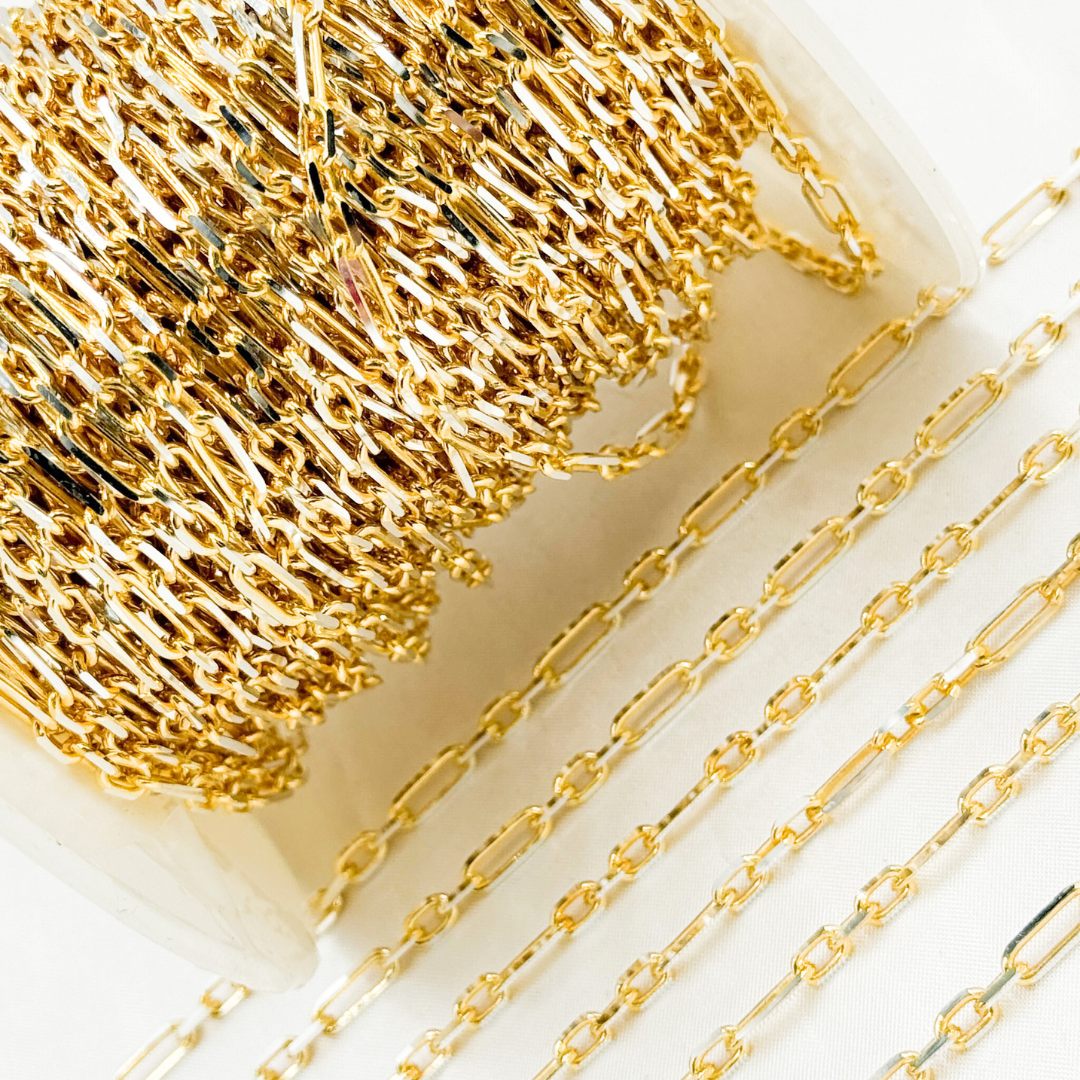 Shop Now Gold Plated and Sterling Silver Diamond Cut Long & Short Link