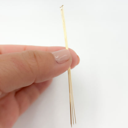 24 Gauge Gold-filled Flat 3 Inch Headpin