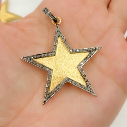 DP363. Diamond Sterling Silver Star Pendant