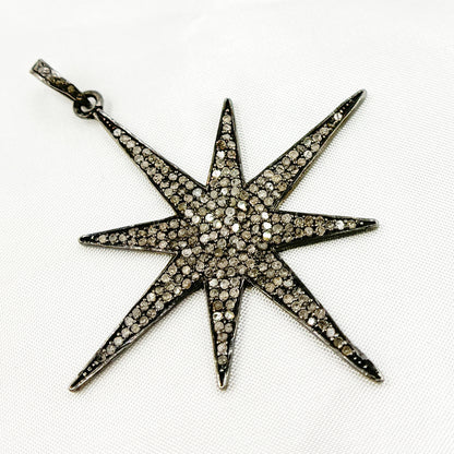 DP114. Diamond & Sterling Silver Star Pendant