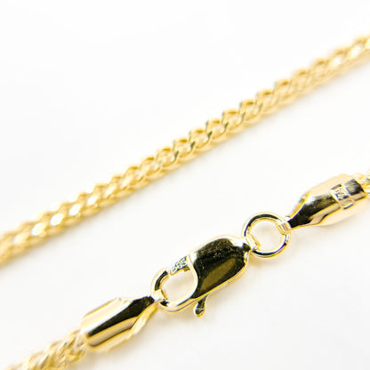 060HVI2004000. 14K Yellow Gold Hollow Franco Chain