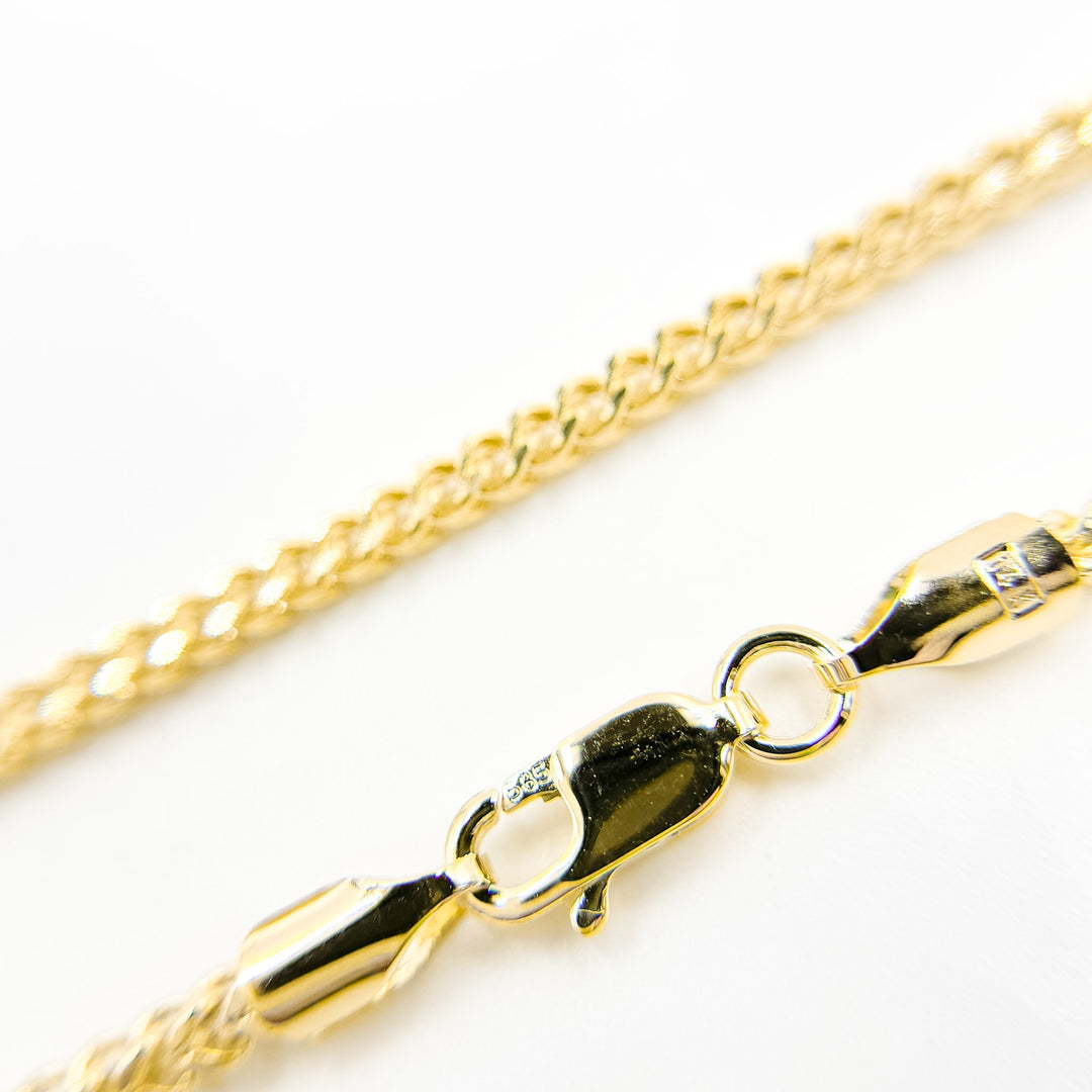 060HVI2004000. 14K Yellow Gold Hollow Franco Chain