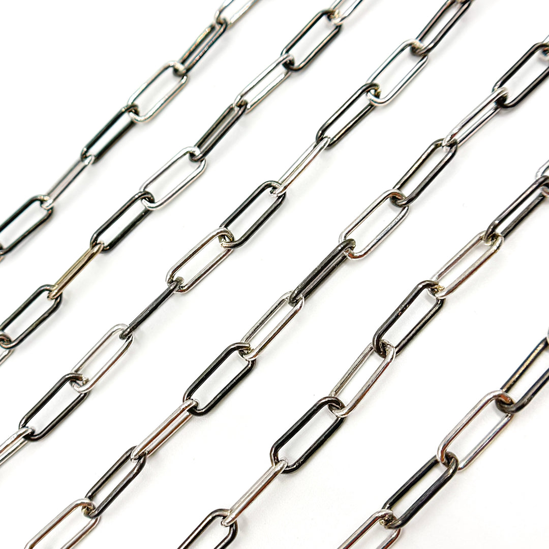 Sterling Silver Smooth Paperclip Chains