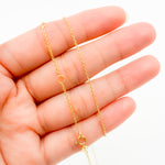 Load image into Gallery viewer, 030R01LGJ08018K. 18K Solid Gold Cable Chain with Extender