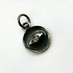 Load image into Gallery viewer, DC132A. Diamond Sterling Silver Round Eye Enamel Charm
