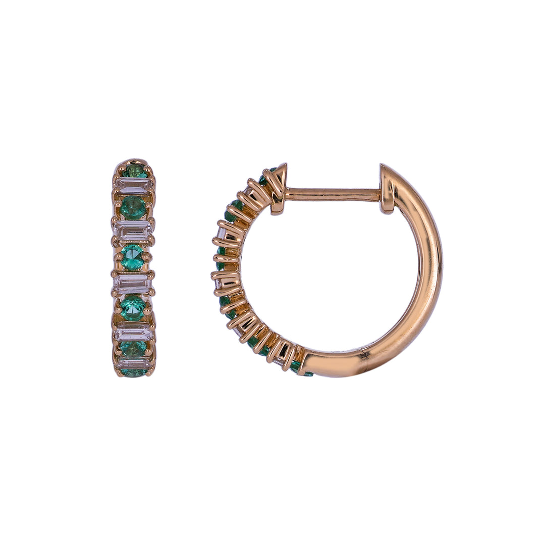EHD57671. 18K Solid Gold Diamond & Gemstone Earrings