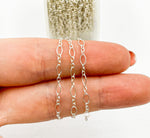 Load image into Gallery viewer, 925 Sterling Silver Flat Oval &amp; Round Links Chain. 716FSS
