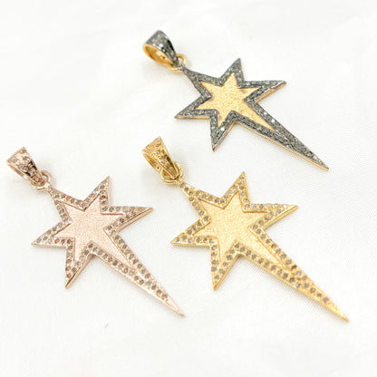 Diamond Sterling Silver Star Pendant