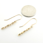 Load image into Gallery viewer, 14K Solid Gold and Diamonds Threader Earrings. EFB52037BS
