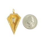 Load image into Gallery viewer, 14K Solid Gold Charm. Diamond Pendant with Diamonds. CGDP41
