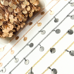 Load image into Gallery viewer, 302D. Disc Shape 6mm Dangle Wire Chain