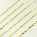 Load image into Gallery viewer, 14k Solid Yellow Gold Diamond Cut Bars Link Chain by Foot. 035LURBRT4C7byFt
