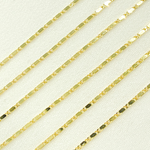 Load image into Gallery viewer, 035LURBRT4C7byFt. 14k Solid Yellow Gold Diamond Cut Bars Link Chain by Foot
