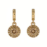 Load image into Gallery viewer, CME00340C. 14K Solid Gold Champagne Diamond Round Charm