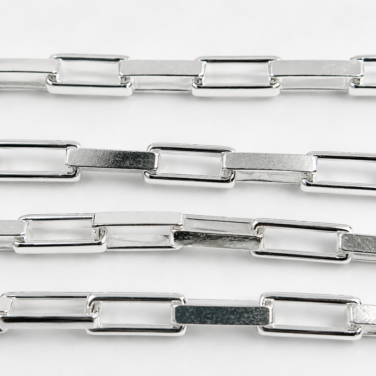 X31SS. Sterling Silver Flat Box Link Chain