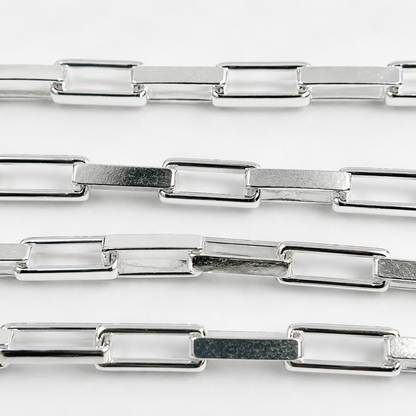 X31SS. Sterling Silver Flat Box Link Chain