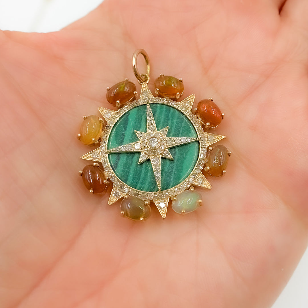 14K Gold Round Pendants