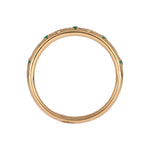 Load image into Gallery viewer, RAZ01551EM. 14K Solid Gold Emerald Stars Band Ring