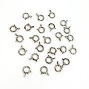 BRSRC1. 5MM Black Rhodium Sterling Silver Spring Ring Clasp
