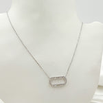 Load image into Gallery viewer, 14K Solid Gold Rectangular Shaped Diamond Necklace. NT403731
