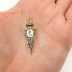 Load image into Gallery viewer, DP135. Diamond Silver Arrowhead Pendant with Polki Diamond
