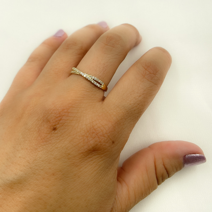 14K Solid Gold Diamond Ring.