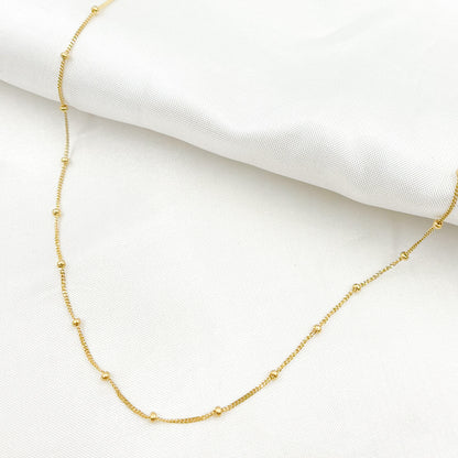 14K Solid Gold Satellite Chain