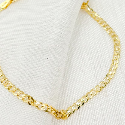 Buy Bracelet. 14K Solid Gold Cuban Curb Bracelet