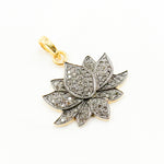 Load image into Gallery viewer, DP192. Diamond Sterling Silver Lotus Pendant
