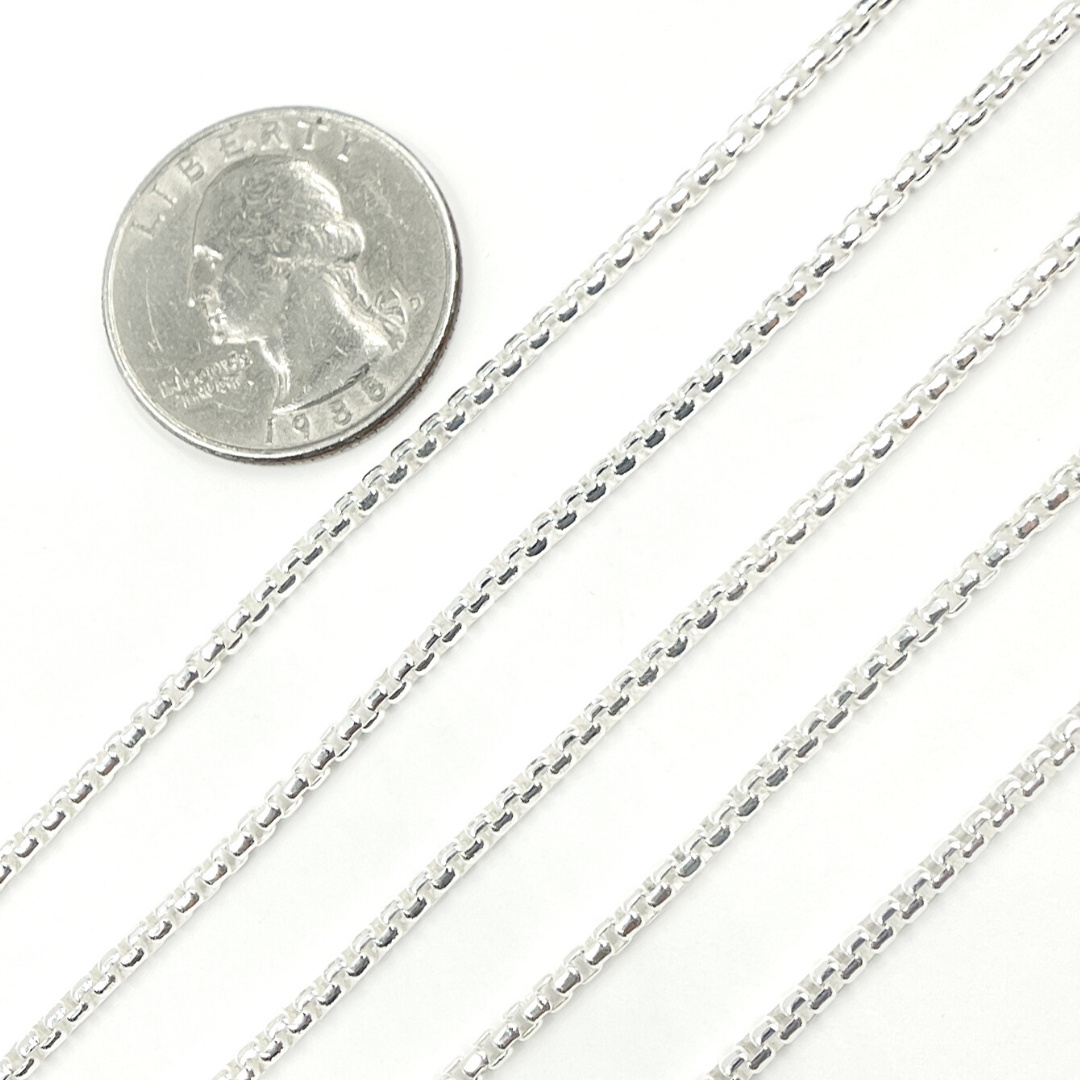 Y49SS. Sterling Silver Round Box Chain