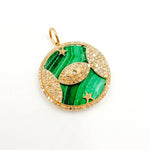 Load image into Gallery viewer, Shop Now Gold Round Evil Eye and Stars Pendants
