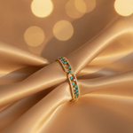 Load image into Gallery viewer, BNO68682TQ. 14K Solid Yellow Gold Diamond and Turquoise Fancy Bangle
