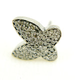 Load image into Gallery viewer, DE048. Diamond Sterling Silver Butterfly Studs
