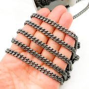 Black Rhodium Matt Sterling Silver Curb Chain