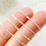 Load image into Gallery viewer, 70S5SS. Sterling Silver Satellite Curb Link Chain
