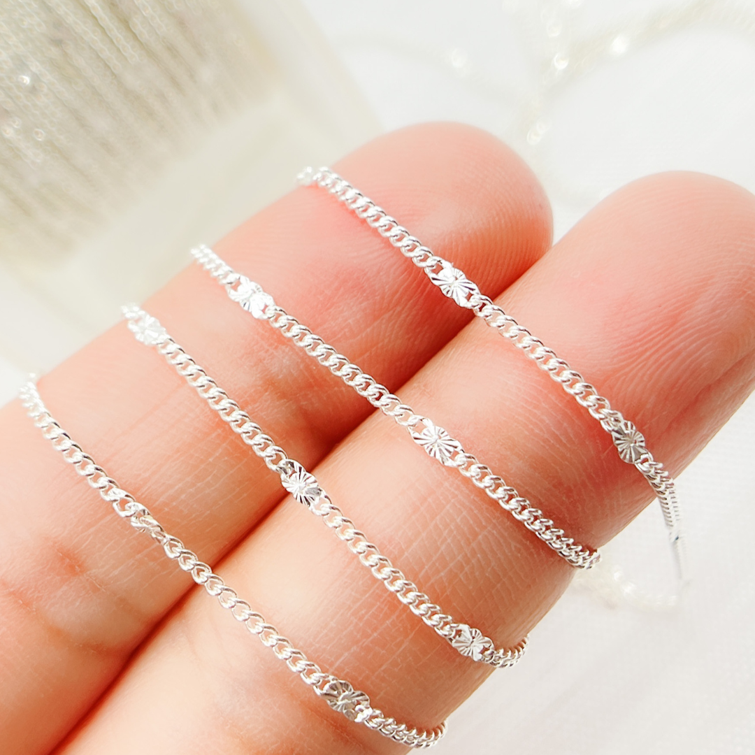 70S5SS. Sterling Silver Satellite Curb Link Chain