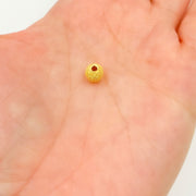 6MMGPBEADS. 6MM Gold Plated Sterling Silver Laser Cut Beads