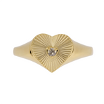 Load image into Gallery viewer, RFA18839. 14K Solid Yellow Gold Diamond Heart Ring
