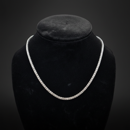 NFP71363. 14K Solid Gold Diamond Tennis Necklace