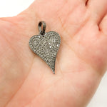 Load image into Gallery viewer, DP074. Diamond Sterling Silver Heart Pendant
