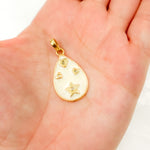 Load image into Gallery viewer, DP482A. Diamond Sterling Silver Drop Enamel Pendant
